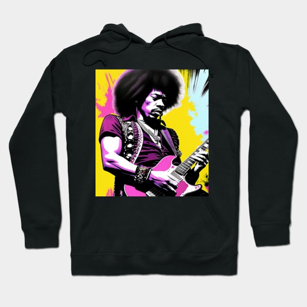 Bass Guitar Player Rock n Roll Retro Vintage Music Hoodie by musicgeniusart